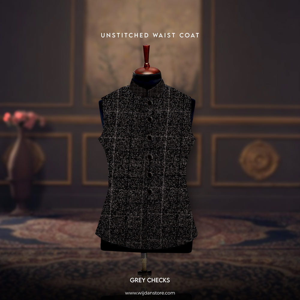 Royal Tweed Wool Unstitched Waistcoat